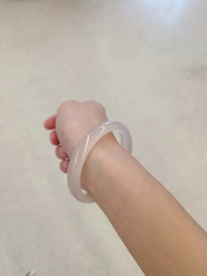 Natural Lychee Colour Agate Bandle (58-59mm)