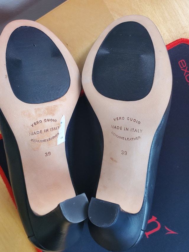 ANYI LU Black Heels Handmade in Italy Size 9 - photo 3