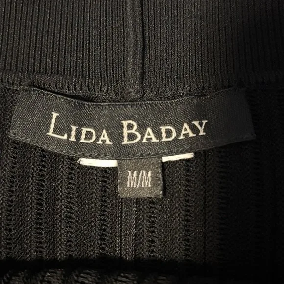 LIDA BADAY Winter Weight Blk Pleated Elasticized Waist Midi Skir image indicator(4)