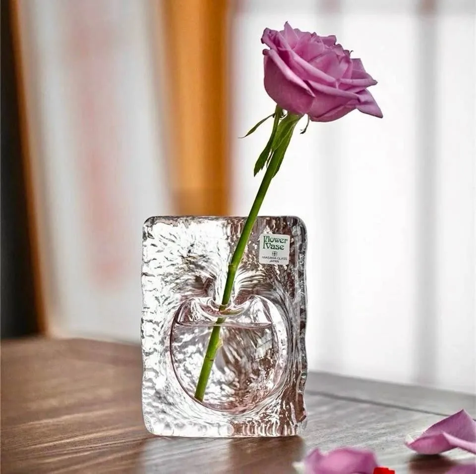 NEW✨Apple Shaped Glass Flower Vase by IWASAWA (Japan)