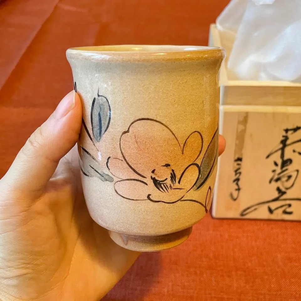 Vintage Handcrafted Hagi-yaki Cup with Signed Box image indicator(3)