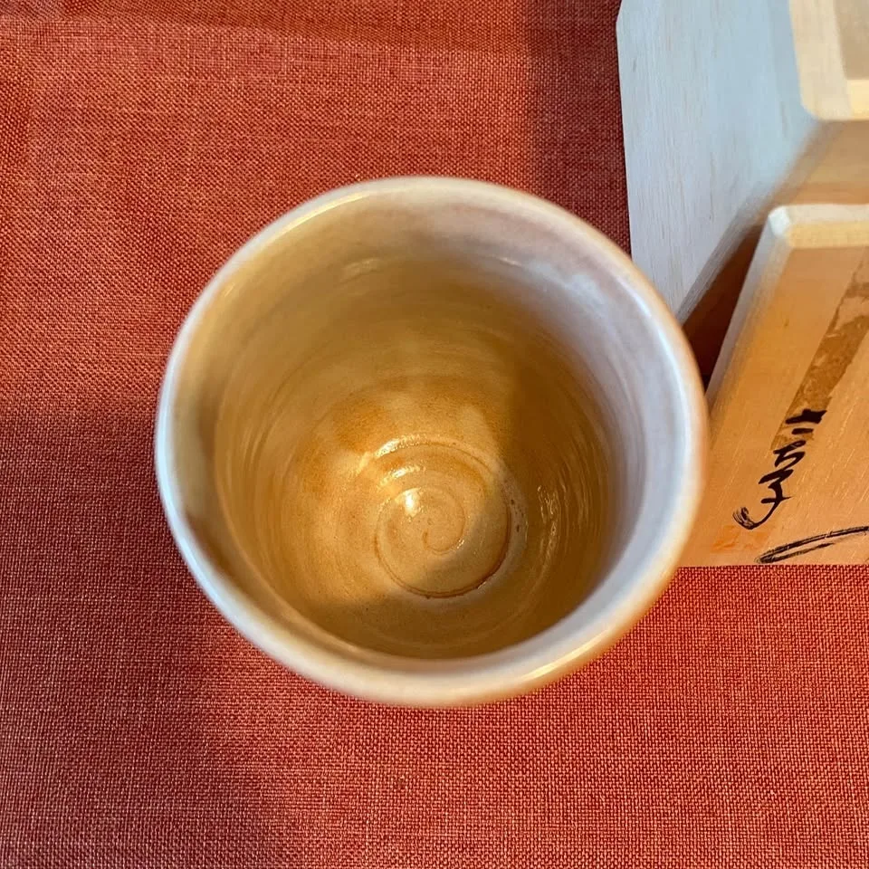 Vintage Handcrafted Hagi-yaki Cup with Signed Box image indicator(4)