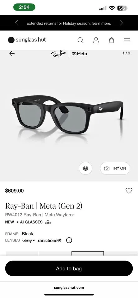 Ray-Ban GEN2 Transition
