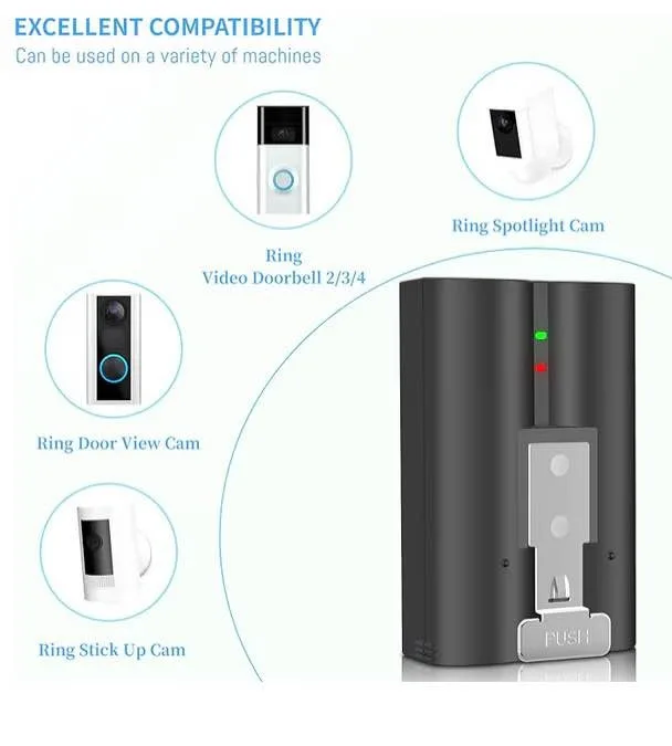 2Pack Replacement for Ring Battery image indicator(7)