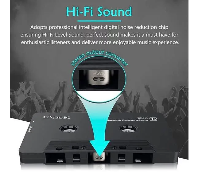Bluetooth 5.0 Cassette Receiver Tape Aux Adapter image indicator(4)