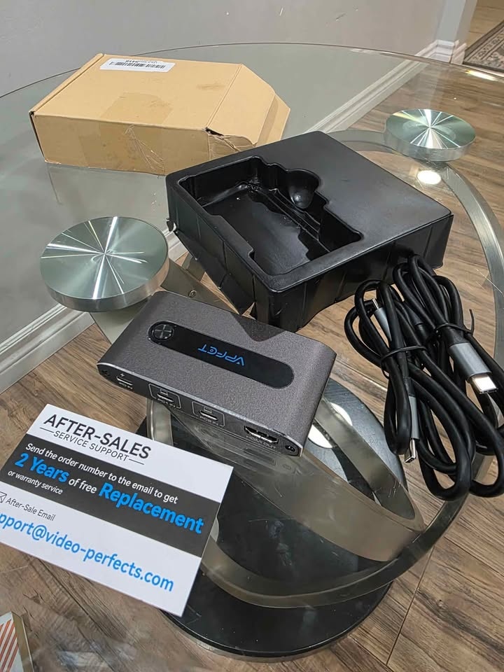 USB C KVM Switch 1 Monitor 2 Laptops 4K@60Hz HDMI KVM Switch 2 C - photo 4