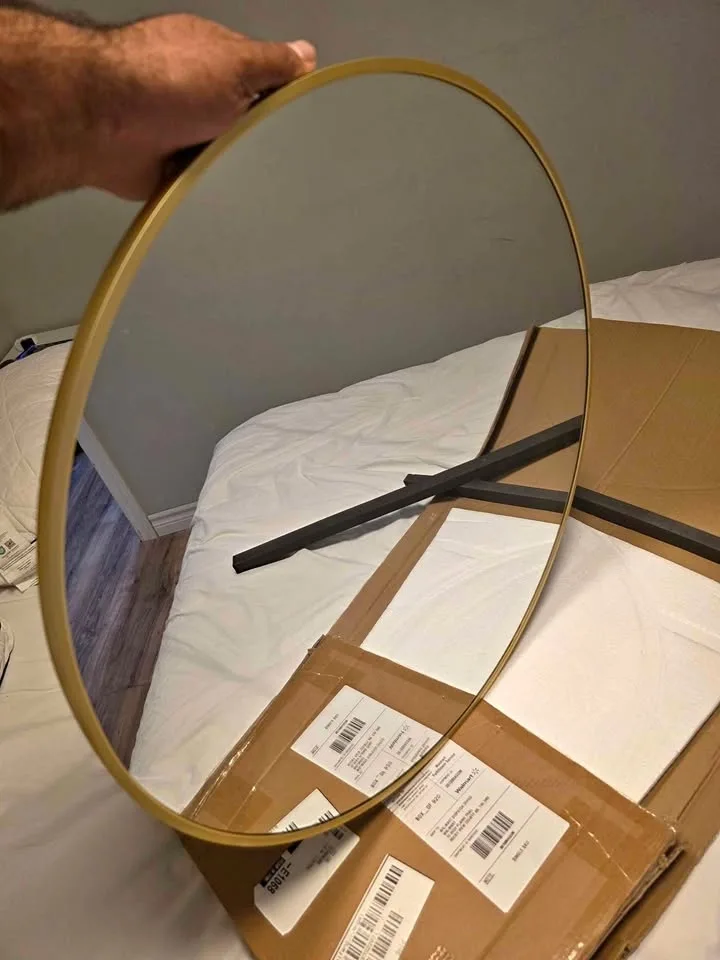 Hubba Round Metal Wall Mirror