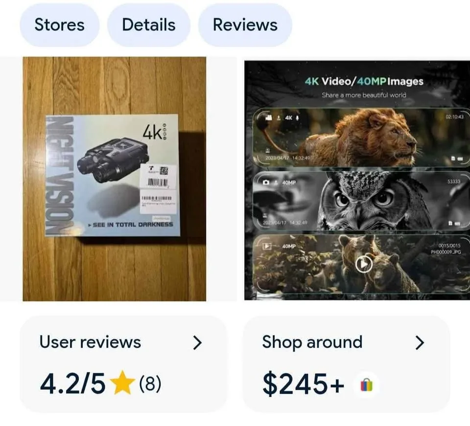 4K Night Vision Binoculars, Infrared Night Vision Goggles... image indicator(6)