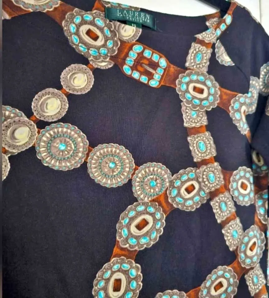 Size S Ralph Lauren Concho Belt Top