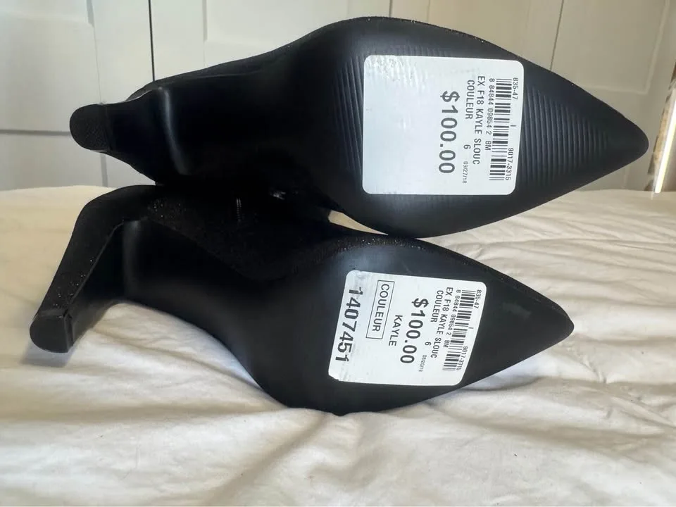 Brand New Kylie Boots, Black shimmer Size 6 New with tags image indicator(4)