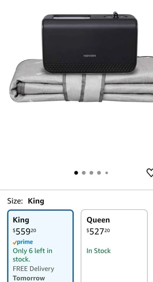 Navien Mate EQM 582, King – Water Heated Mattress Pad image indicator(5)