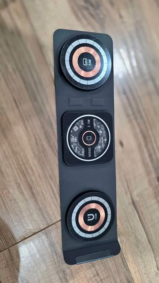 3-In-1 Wireless Charger, Black, 10-in x 3-in