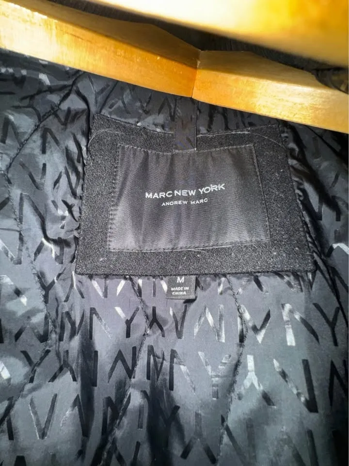 Andrew Marc mens Burnett Melton Wool Pea Coat size medium image indicator(3)