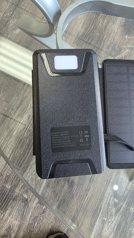 Solar Charger Power Bank YD-820W-38800mAh Solar with Dual 5V3.1A image indicator(2)