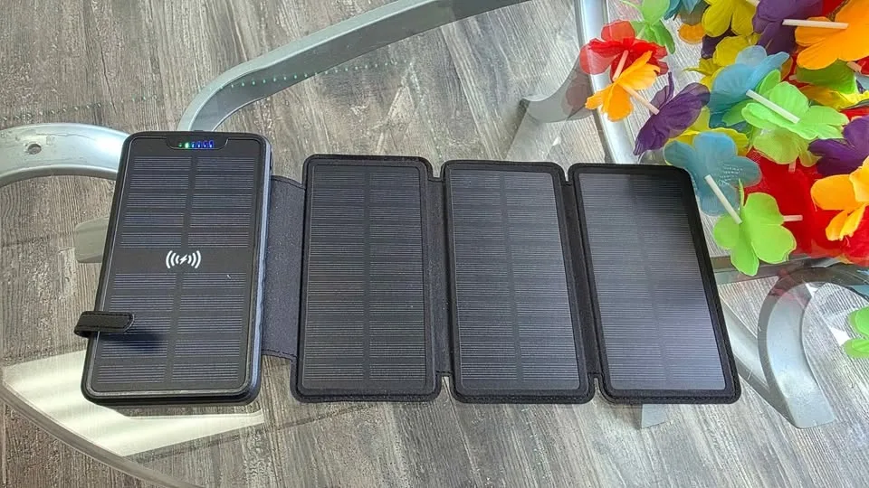 Solar Charger Power Bank YD-820W-38800mAh Solar with Dual 5V3.1A image indicator(4)