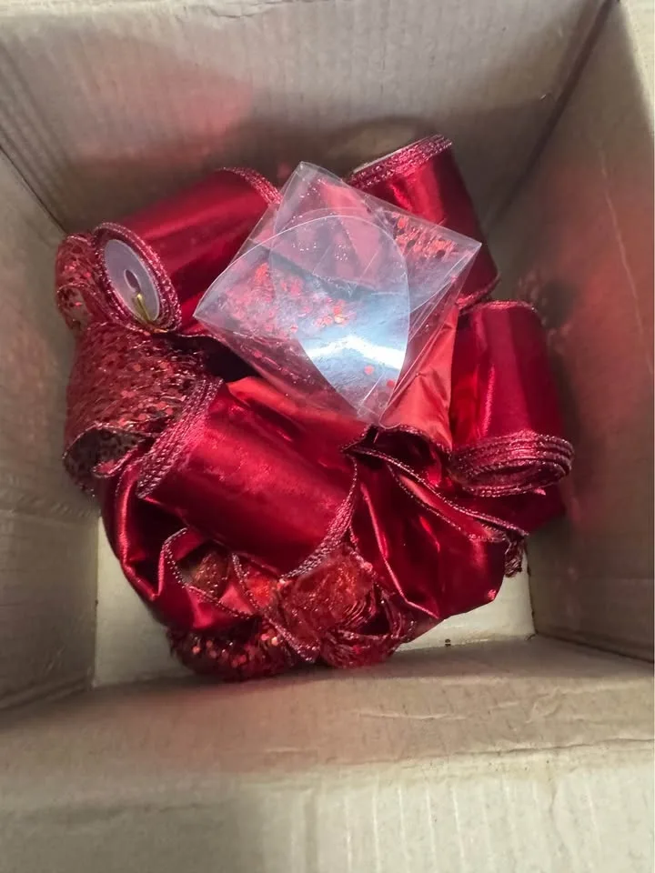 Brand New Red Ribbon Tree Topper from Edsy image indicator(5)