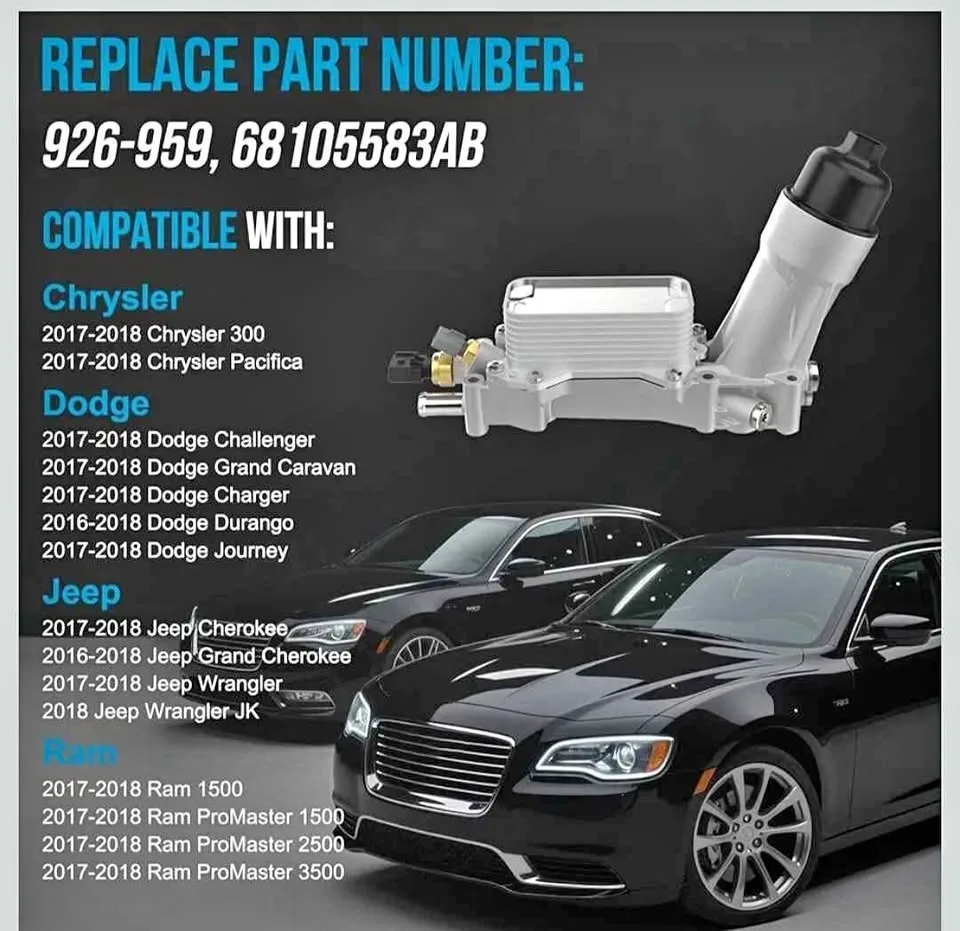 2017 and 2018 Dodge 3.6L Engine Oil Filter/Cooler + Install