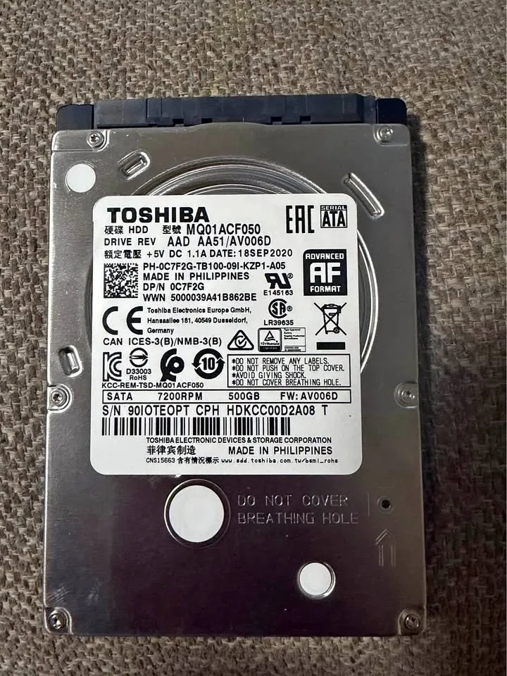 📦 Brand New Toshiba 500GB Internal Hard Drive