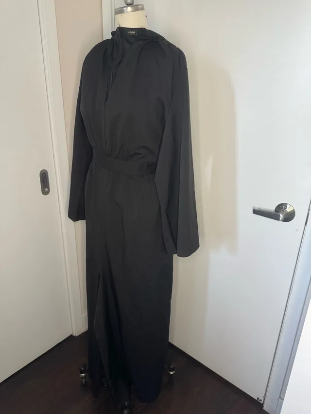 Ladies Size XXL Brand New V Neck Black Zip Up Jumpsuit - New image indicator(2)