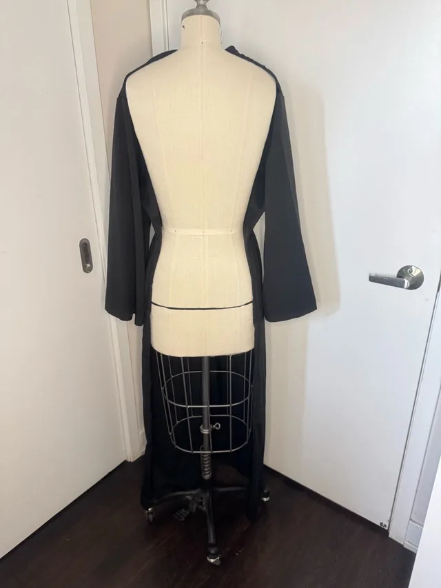 Ladies Size XXL Brand New V Neck Black Zip Up Jumpsuit - New image indicator(5)