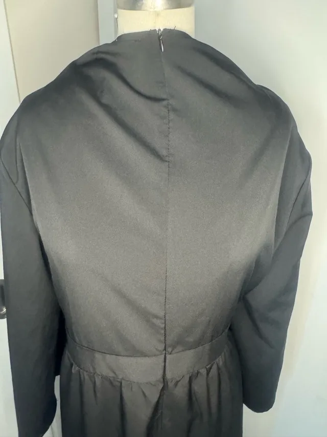 Ladies Size XXL Brand New V Neck Black Zip Up Jumpsuit - New image indicator(7)