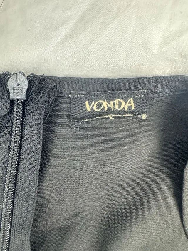 Ladies Size XXL Brand New V Neck Black Zip Up Jumpsuit - New image indicator(9)