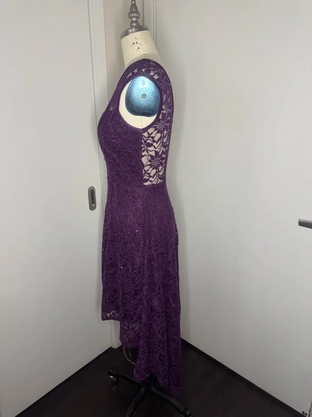 Ladies Beautiful Size Small Hi Low Lace Dress image indicator(5)