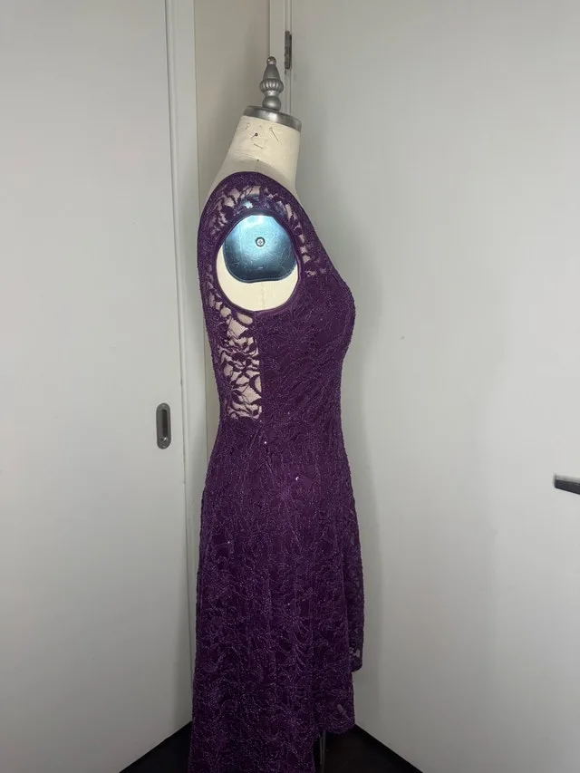 Ladies Beautiful Size Small Hi Low Lace Dress image indicator(9)