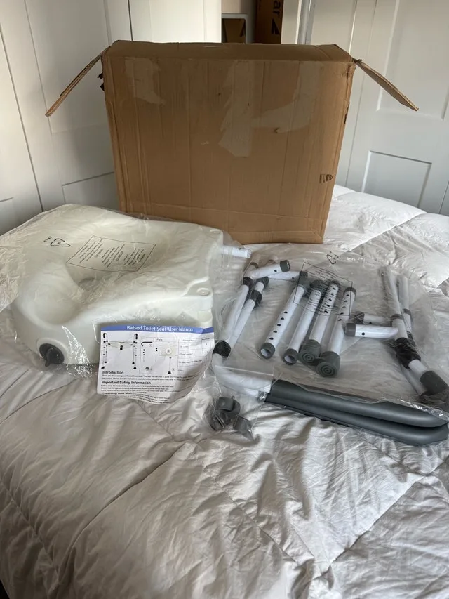 Brand New in the Box Elevated Toilet Riser w Handles was $197.07 image indicator(2)