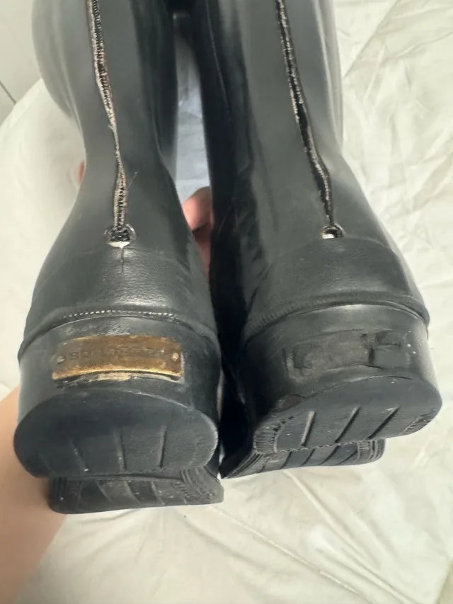 Ladies Size 37/ 6.5 - 7 Burberry Tall Knee High Rain Boots image indicator(7)