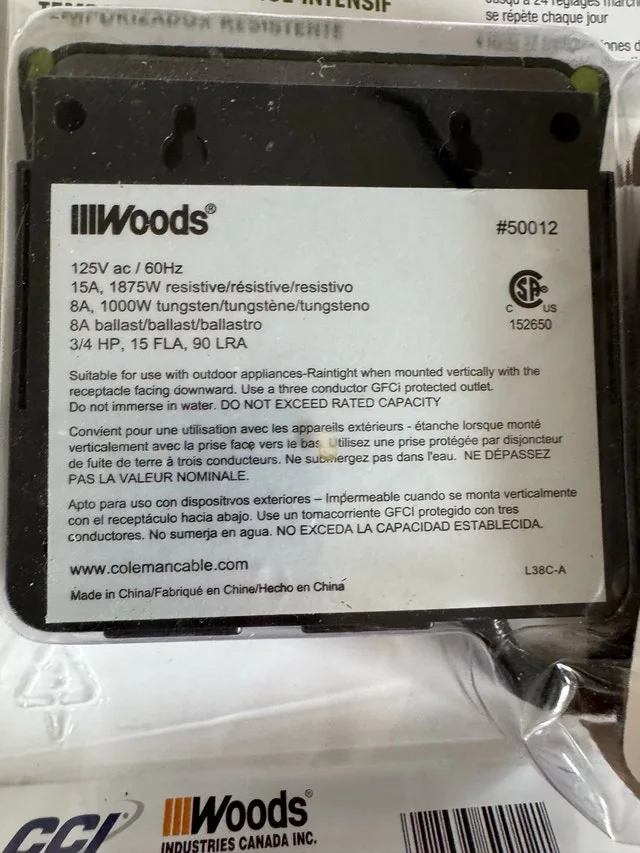 Brand New Outdoor Heavy Duty Timer - Great for Christmas Lights image indicator(8)