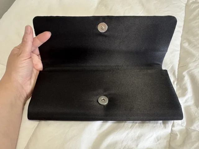 Brand New Never Used Black Evening clutch purse - NEW image indicator(3)
