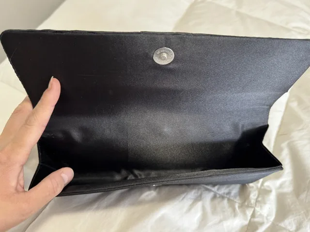 Brand New Never Used Black Evening clutch purse - NEW image indicator(4)
