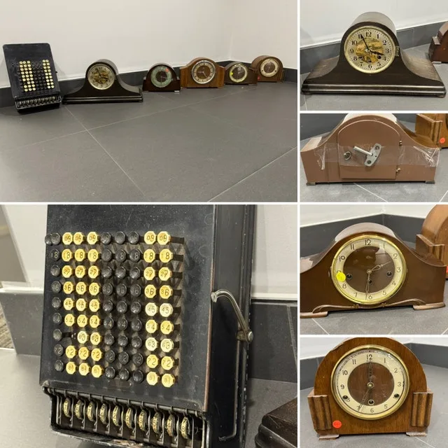 Antique Clocks and Antique Calculator All for $100
