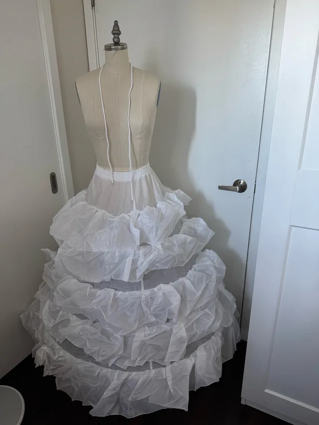 Brand New Never Used hoop skirt/crinoline for under a wedding dr image indicator(3)