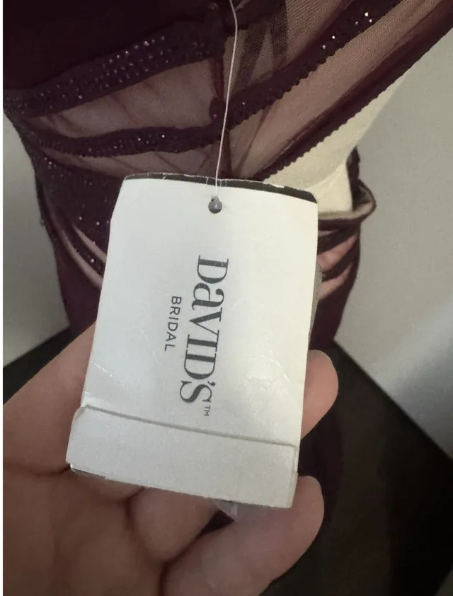 Ladies Size 14 Merlot Wine Colour Evening Dress image indicator(6)