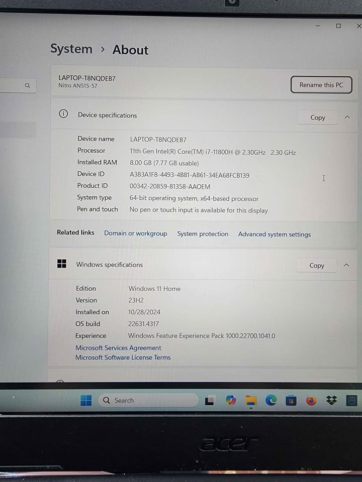 Acer nitro 5 An515-57 - photo 4