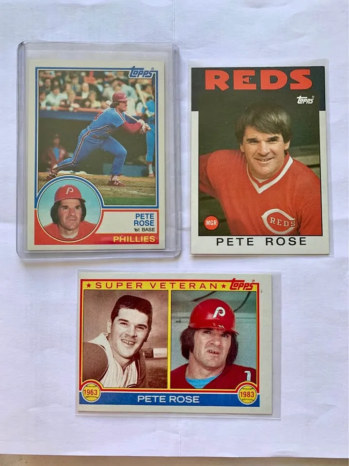 19 Baseball Cards MLB. Various Players Including Pete Rose thumbnail