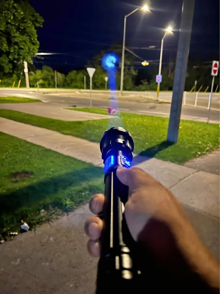 🔥70000 Rechargeable LED Tactical Laser Flashlight