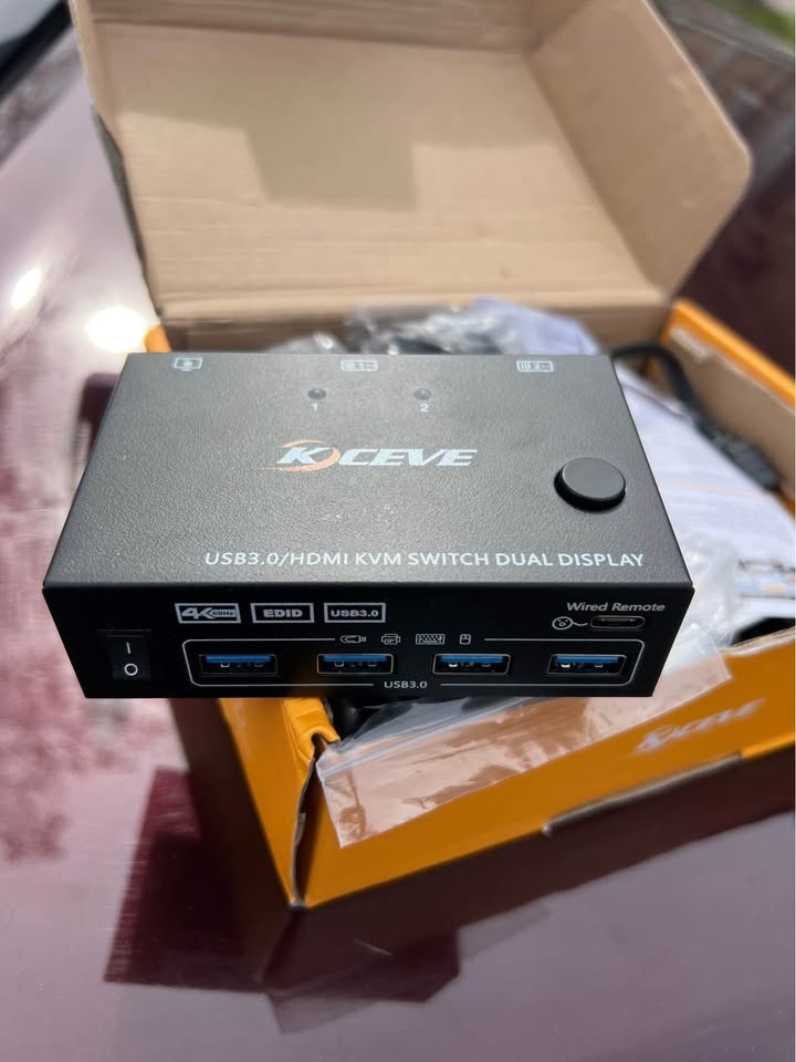 Commutateur KVM double moniteur HDMI + Displayport 4K@60Hz,2K - photo 2