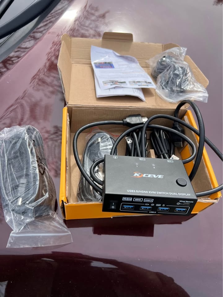 Commutateur KVM double moniteur HDMI + Displayport 4K@60Hz,2K - photo 4