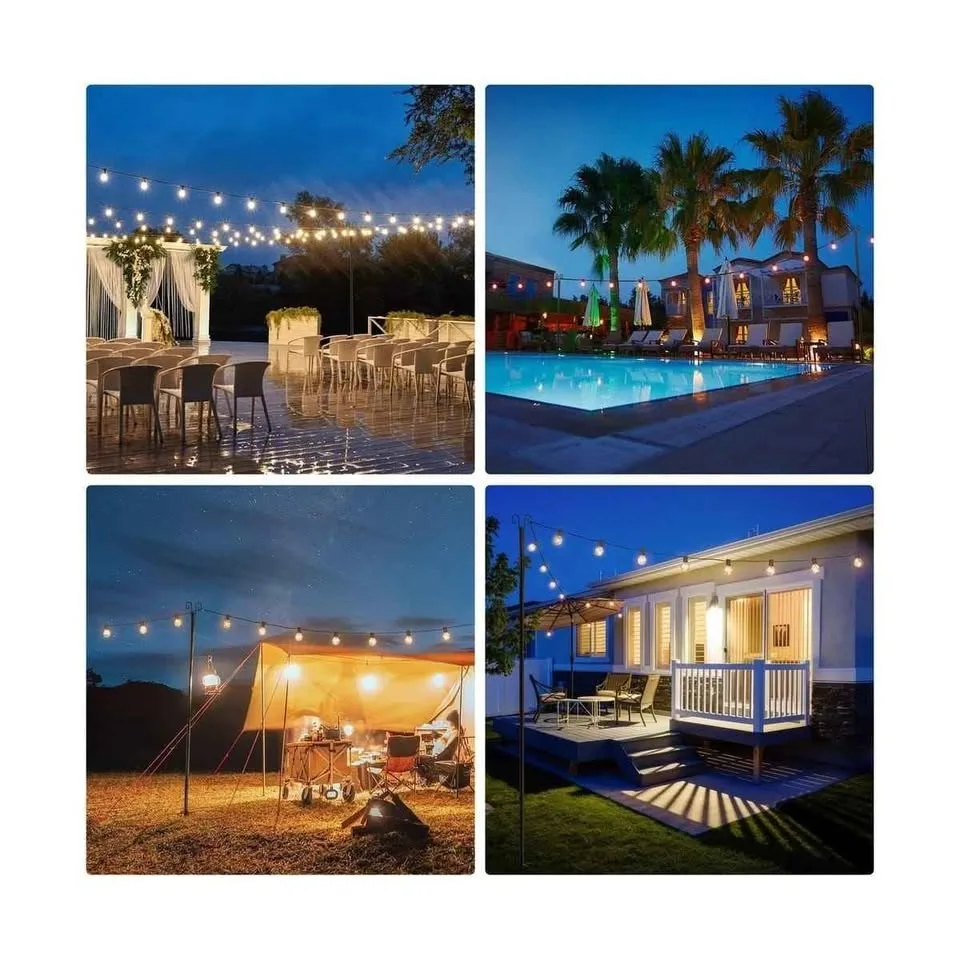 addlon 4 Pack 10FT String Light Poles for Outside... image indicator(2)