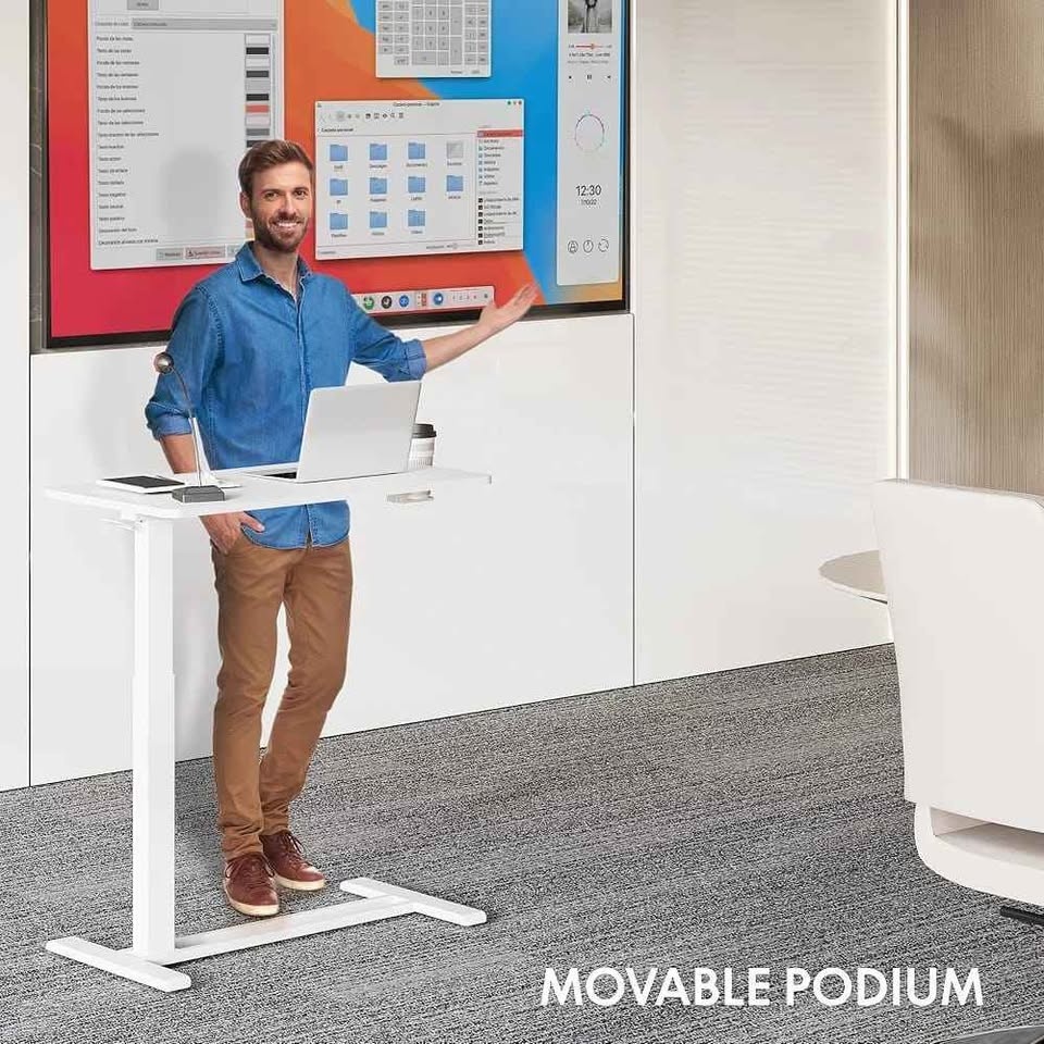 Adjustable Overbed Bedside Table with Wheels - photo 2