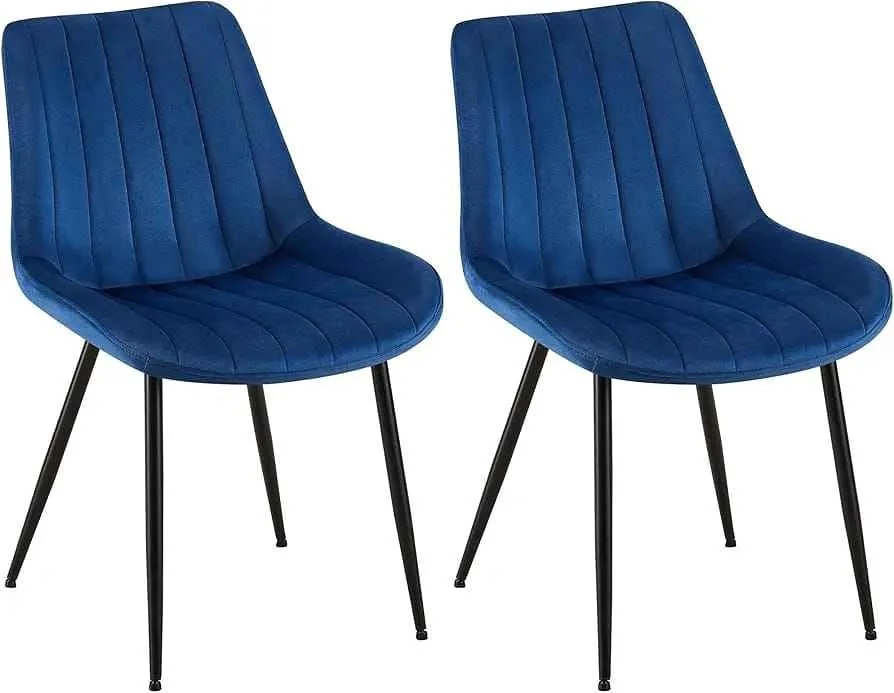 Modern Kitchen Dining Room Chairs Velvet Set of 2