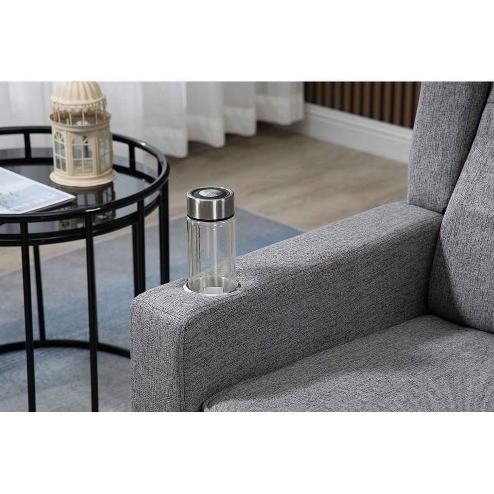 Recliner chair with armrests, modern tufted wingback recliner ch - photo 2