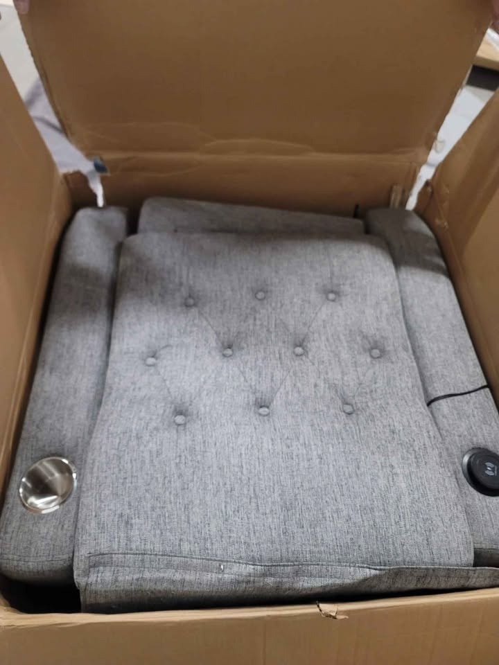 Recliner chair with armrests, modern tufted wingback recliner ch - photo 4
