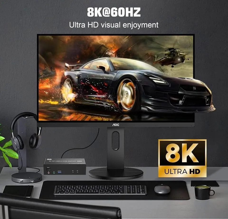 8K HDNI+UP USB3.0KVM SWITCH 2.3 image indicator(4)