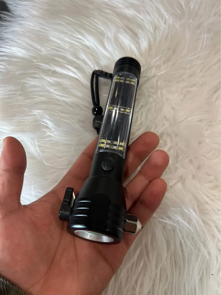 9-in-1 Multi-Function LED Solar Rechargeable Flashlight image indicator(3)