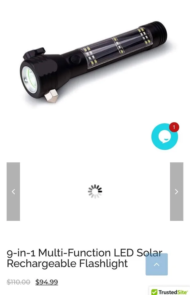 9-in-1 Multi-Function LED Solar Rechargeable Flashlight image indicator(8)