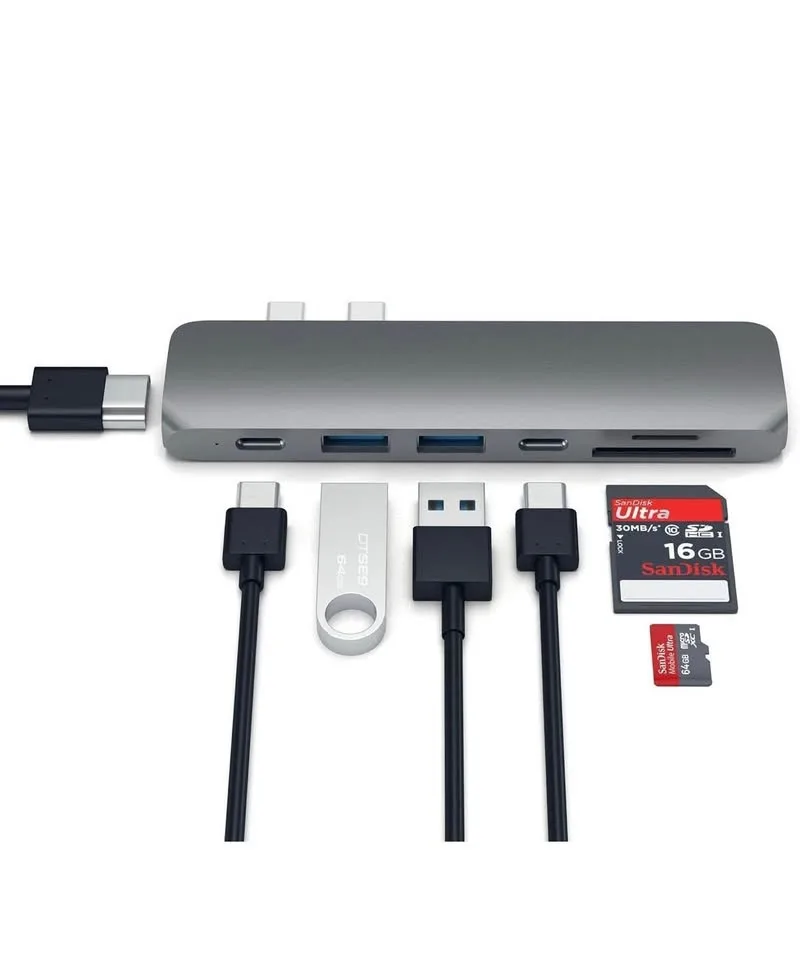 Satechi Type-C Pro Hub Adapter with USB-C PD (40 Gbps), 4K